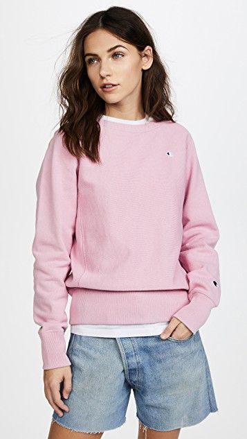 Pink Champion Sweatshirt | Cute Winter Tops for Women | Casual .