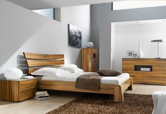 cozy natural wooden bedroom theme: remarkable modern furniture .
