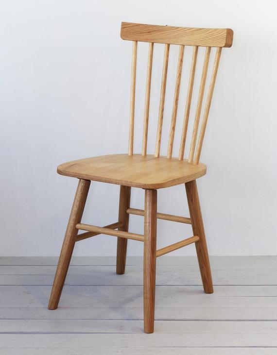 Set of two solid oak wooden chairs Scandinavian design | Et