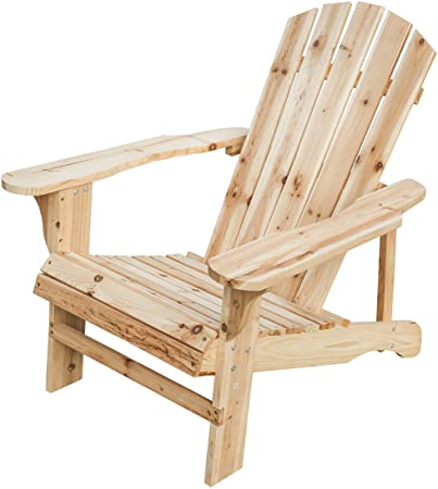 Amazon.com : PatioFestival Wood Adirondack Lounger Chair, Outdoor .
