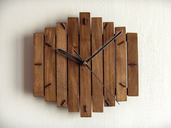 Timber clock in 2019 | Wooden clock, Rustic wall clocks, Hanging clo