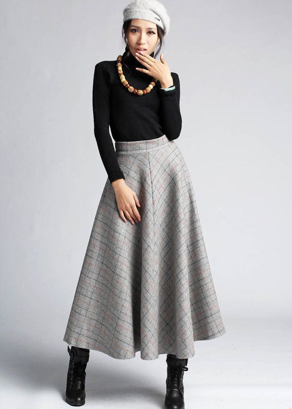 Style Files: Winter Skirts (With images) | Long skirt outfits .