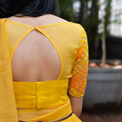 Yellow Blouse Designs: Cheerful and Bright Blouse Designs in Shades of Yellow