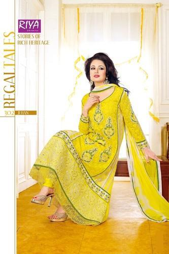 Karachi Yellow Salwar Kameez Suits at Rs 995/piece(s) | Salwar .