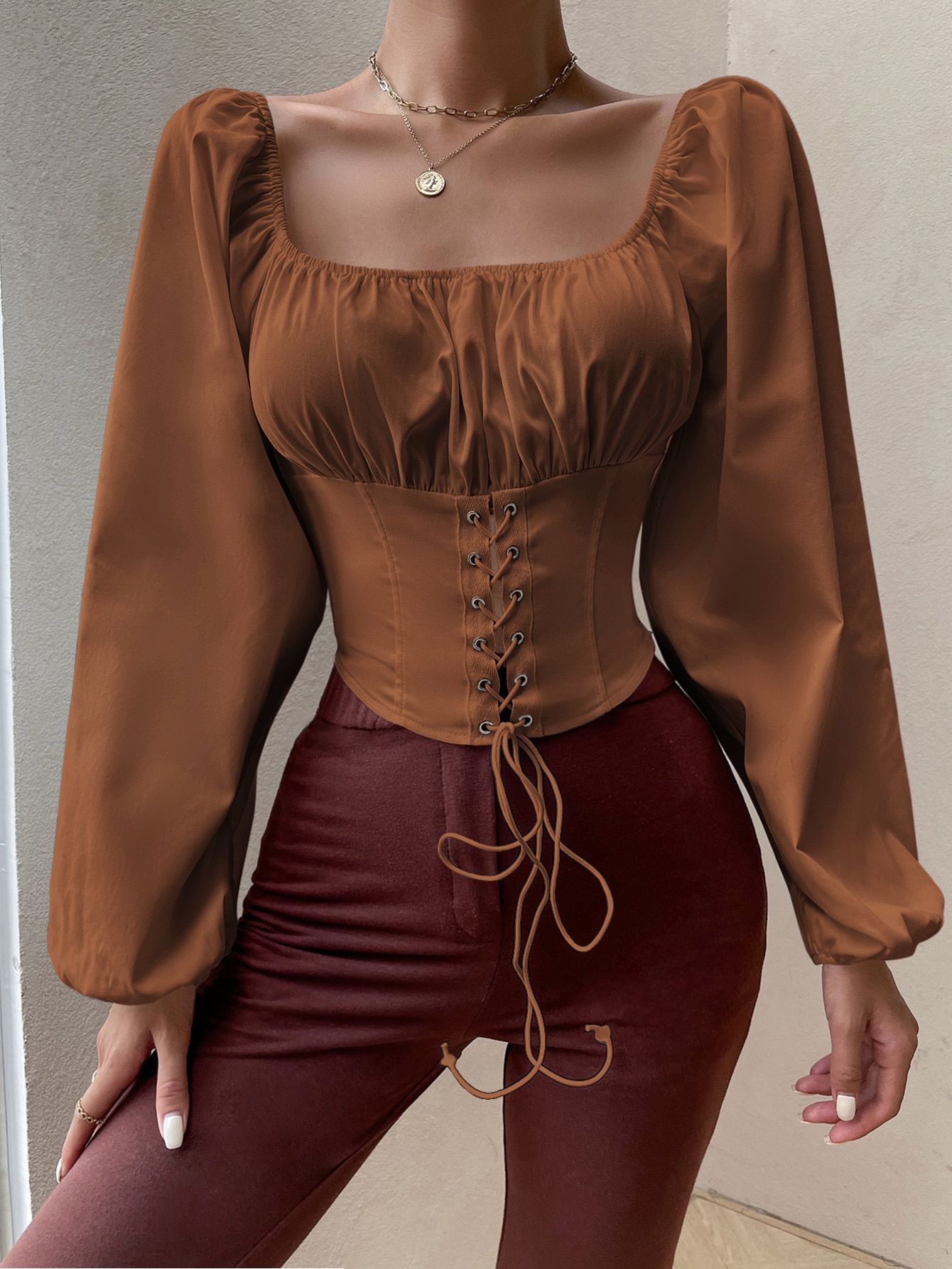 Earthy Elegance: Brown Blouse Designs That Add Warmth to Your Wardrobe