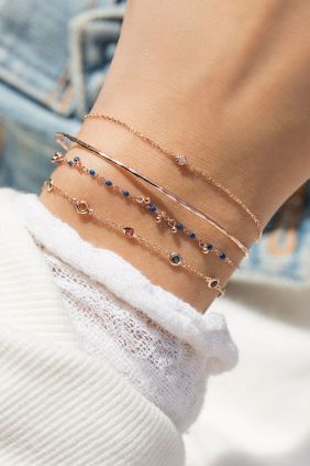Breezy Glamour: Adorn Your Wrist with Blue Bangles