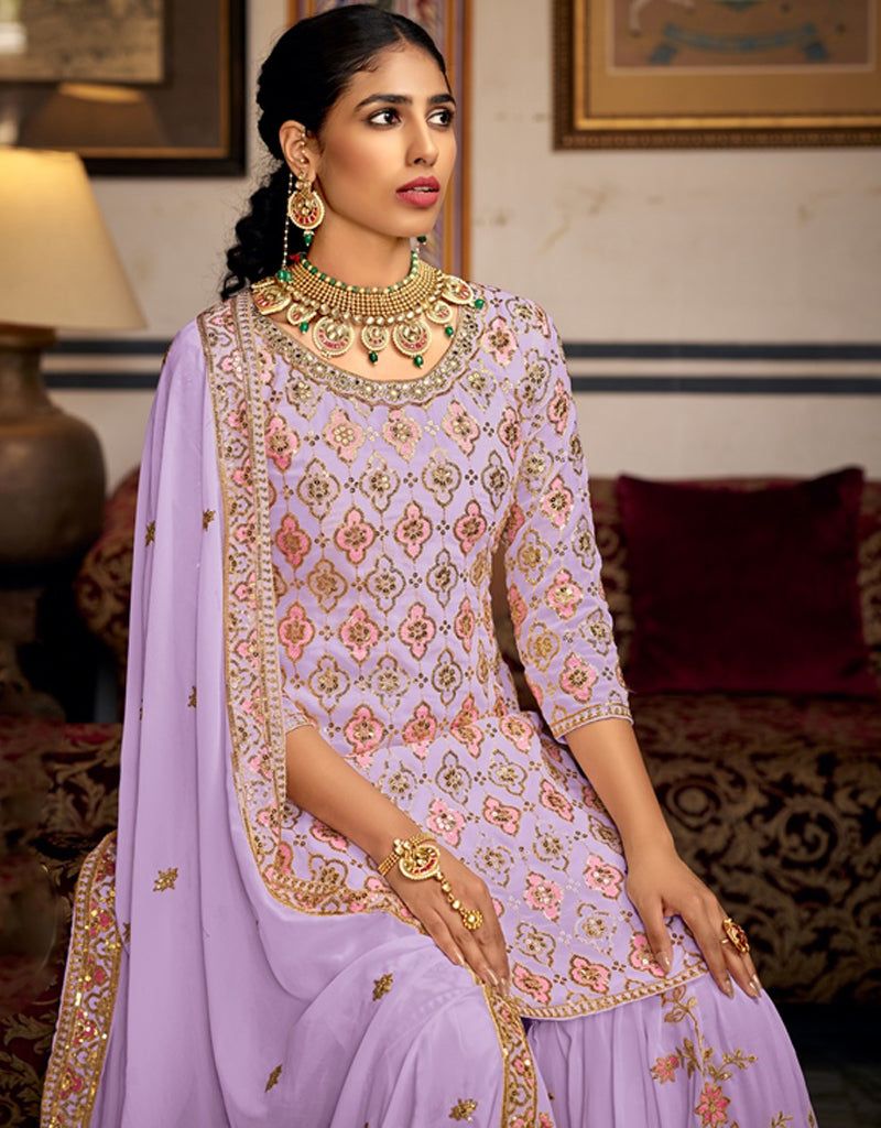 Regal Elegance: Purple Salwar Suits for Sophisticated Style
