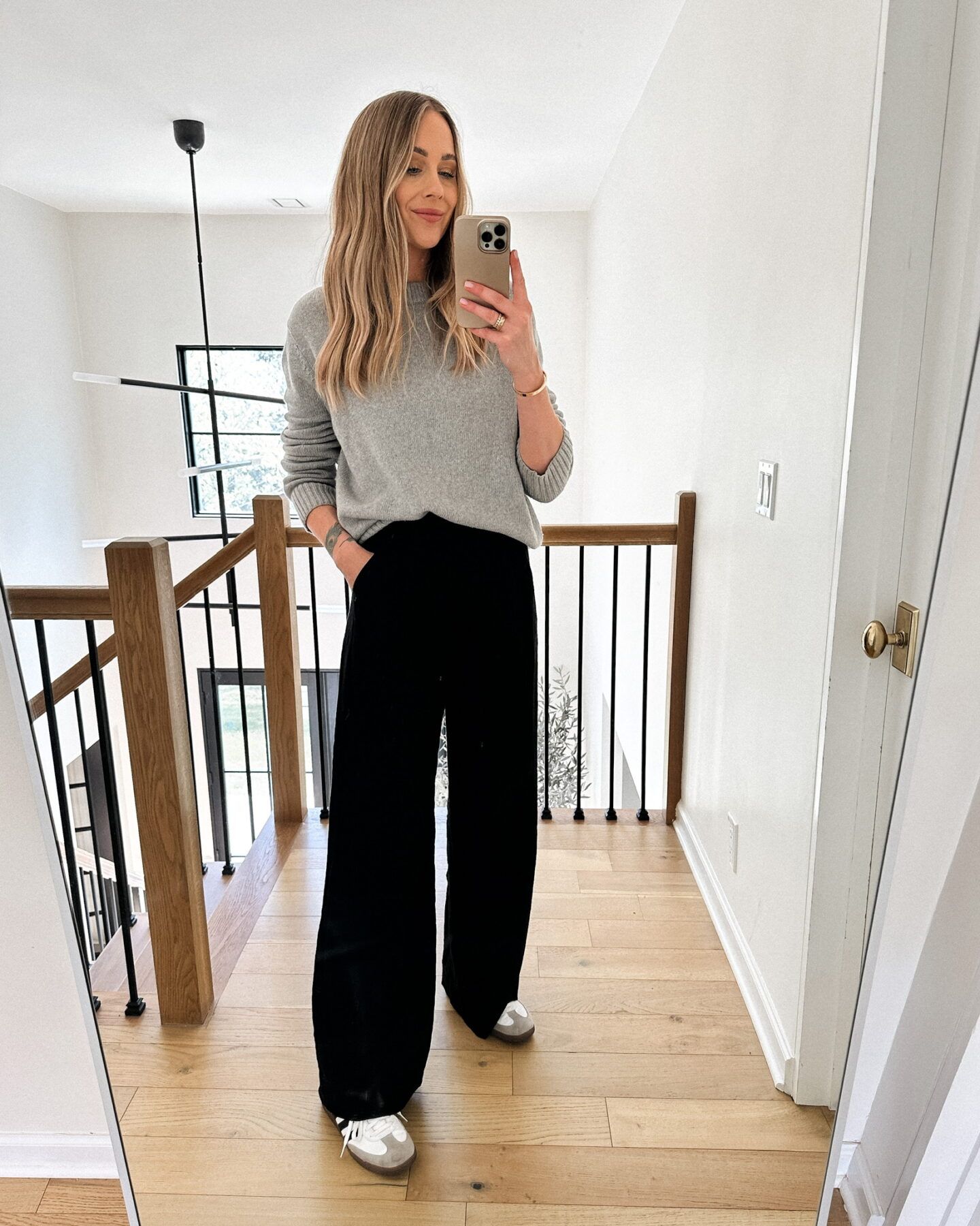 Effortless Style: Stylish Twirls with Black Trousers