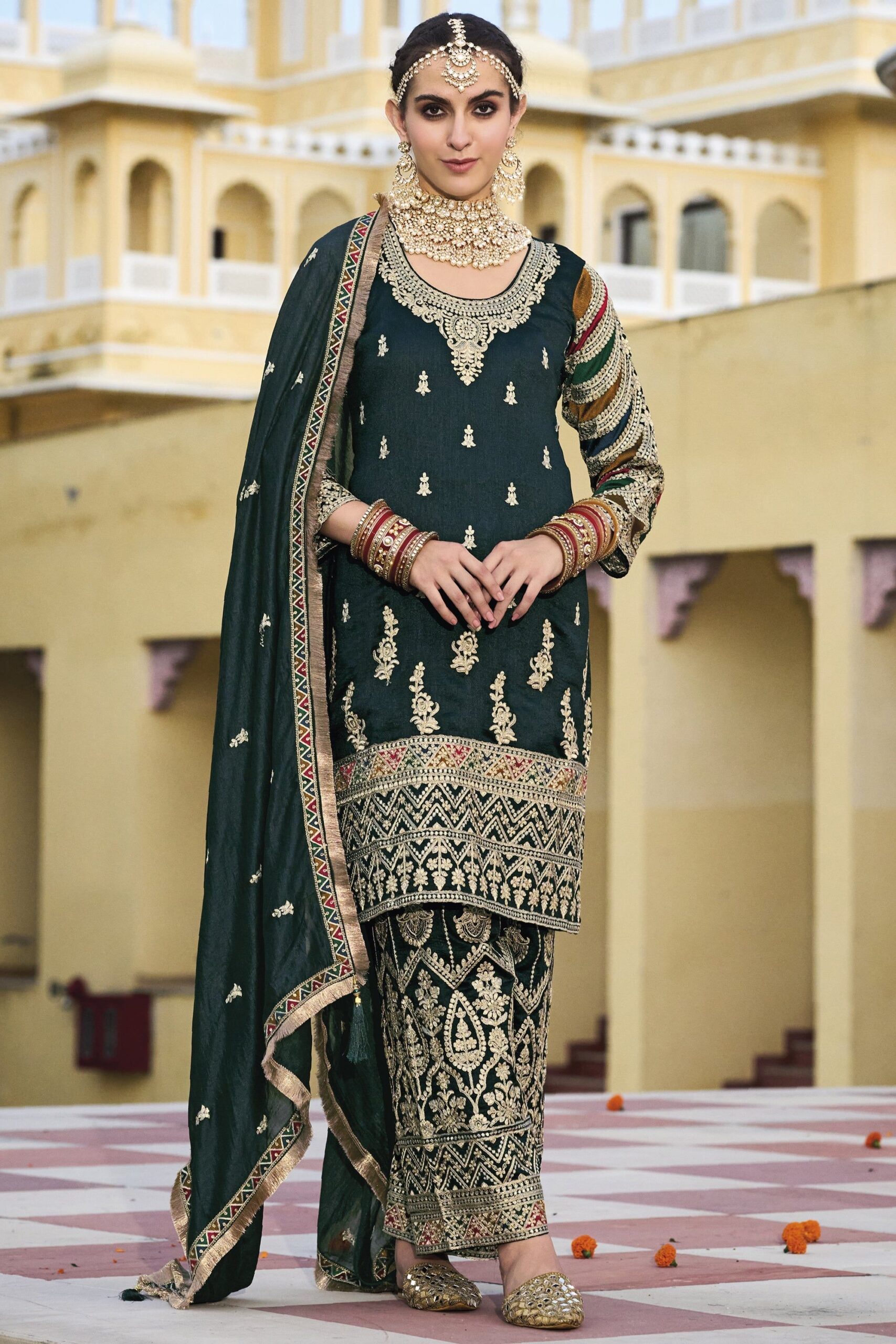 Palazzo Salwar Suits: Effortlessly Chic and Comfortable Ethnic Ensembles
