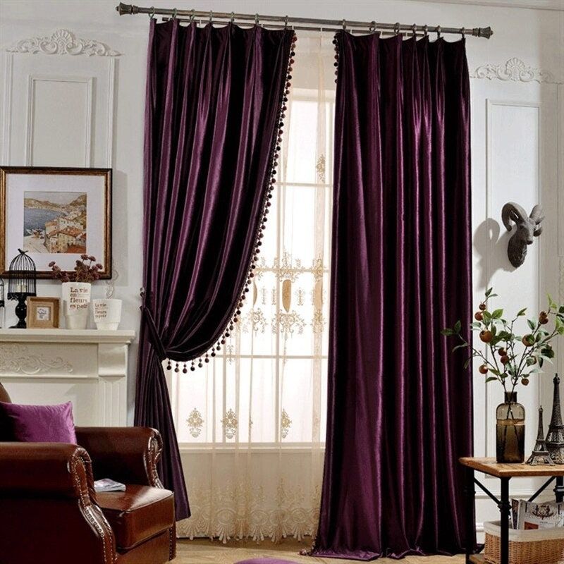 Elevate Your Decor with Regal Purple Curtains