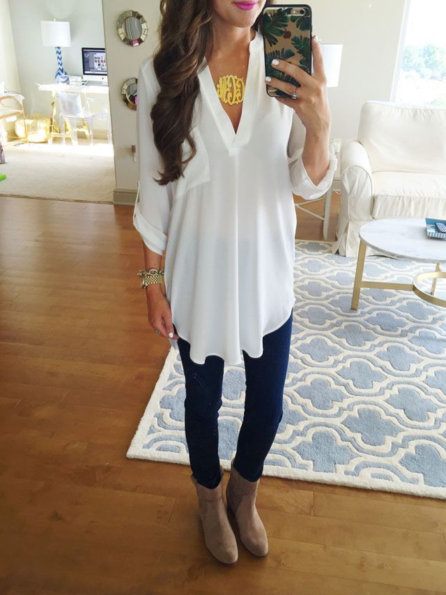 Keep It Chic and Simple with White Tunic Tops
