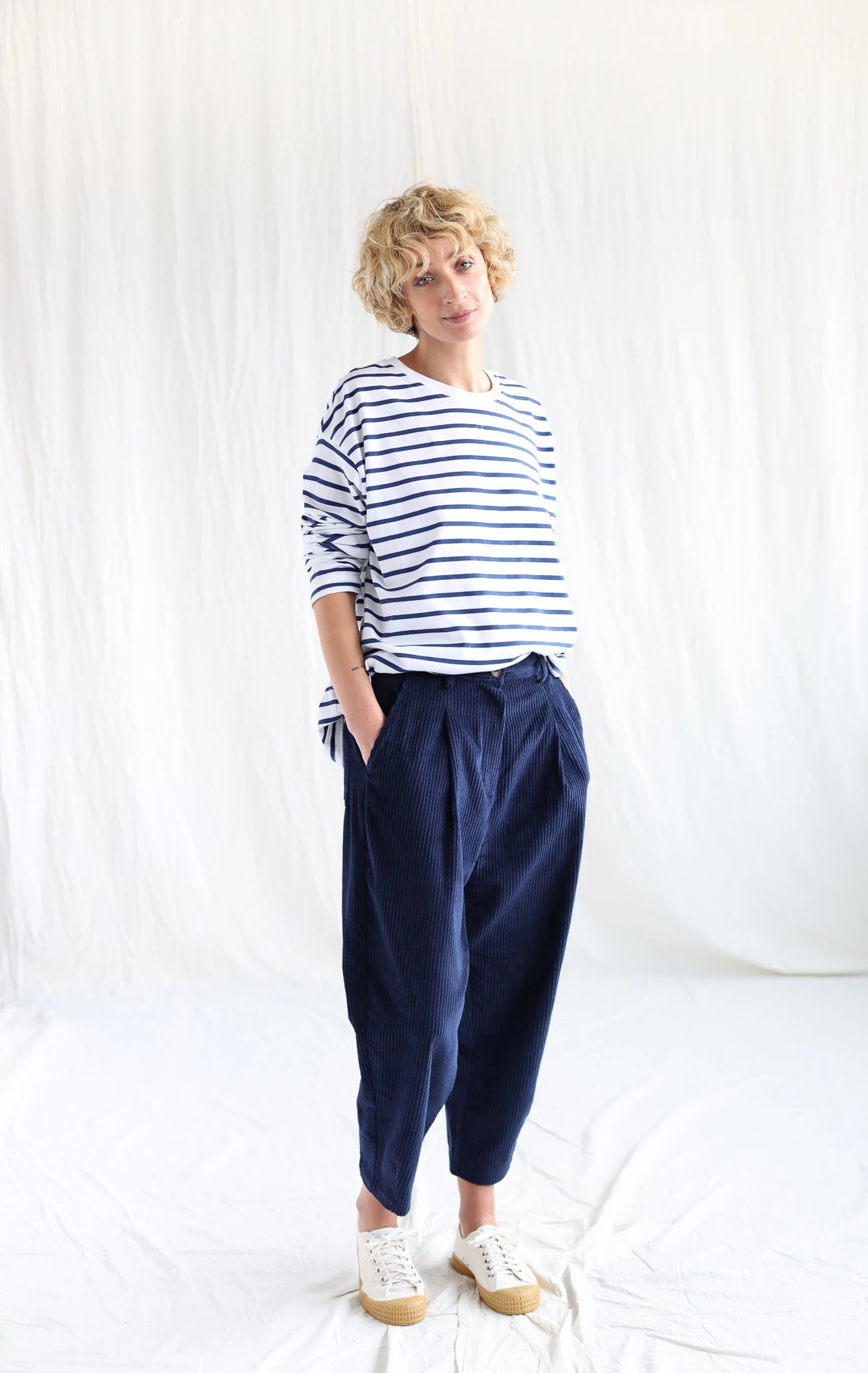 Nautical Chic: Stylish Blue Trousers for Every Look