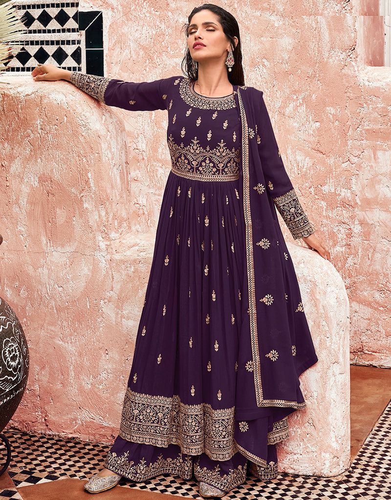 Radiant in Purple: Purple Salwar Suits for Stylish Women