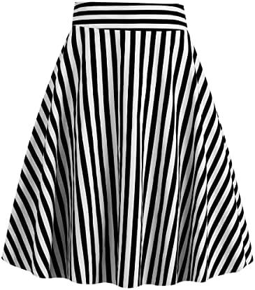 Elegant Women's Vintage Striped Gothic Victorian Skirt