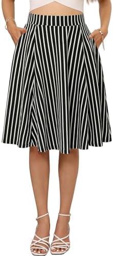 Elegant Women's Vintage Striped Gothic Victorian Skirt