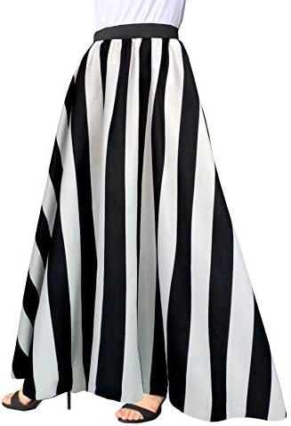 Elegant Women's Vintage Striped Gothic Victorian Skirt