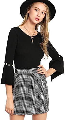 Review: ⁣Floerns Women's Plaid High Waist Mini Skirt