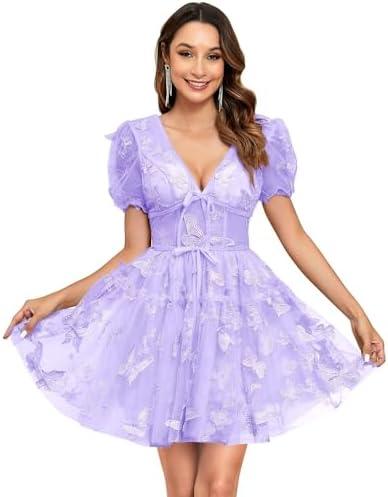 Charming‍ Short Tulle & Lace ​Homecoming⁢ Dresses ⁢for Teens 2024