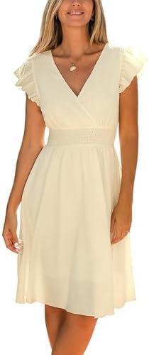 Explore GUBERRY's Elegant V-Neck Sundress for Summer Bliss!