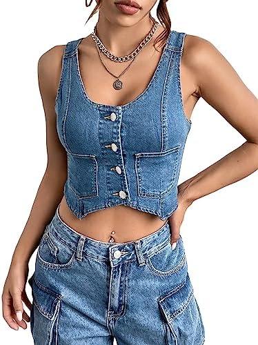 Trendy Women's Denim Vests for Casual and Chic Outfits