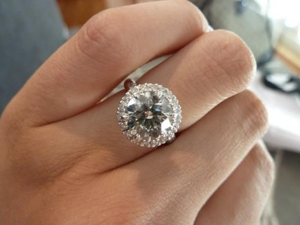 Show me your 2 carat + diamond rings | Round halo engagement rings .