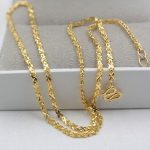 Pure 999 24K Yellow Gold Chain Men Women Best Gift Lucky Necklace .