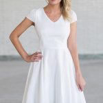 Cute White A-Line Dress | White Summer Party Dress | White .
