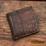Brown Alligator Skin Jumbo Hipster Leather Wallet – Yoder Leather .