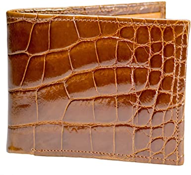 Classic - Handmade Cognac Alligator Wallet at Amazon Men's .