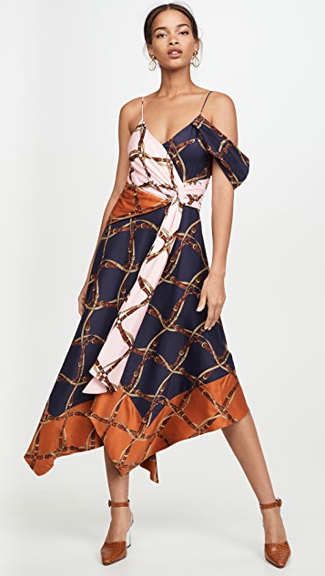 Jonathan Simkhai Saddle Print Print Asymmetric Dress | SHOPB