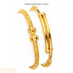 Gold Baby Bangles in 22K Gold for Girls -Boys -Kids -Indian Gold .