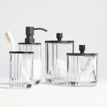 Ribbed Glass Bath Accessories | Crate and Barr