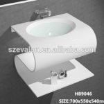 Hair Salon Acrylic Solid Wash Basins With Led Light,Above Counter .