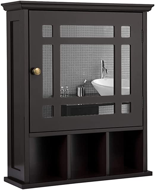 Amazon.com: Yaheetech Mirrored Bathroom Wall Storage Cabinet with .