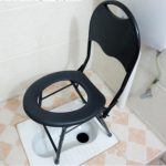 Sitting height 38cm Folding Commode chair pregnant woman Bathroom .