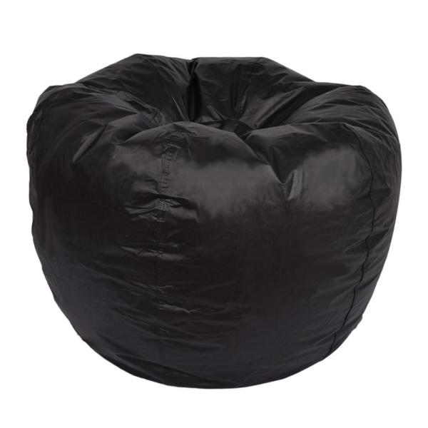 Ace Casual Furniture Black Vinyl Bean Bag 1320701 - The Home Dep