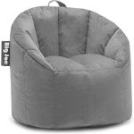 Amazon.com: Big Joe, 0638542 Milano Gray Plush Bean Bag Chair .