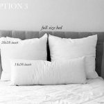 size and arrangement guide for decorative pillows on a full bed .