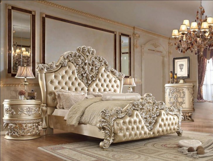 Traditional Bedroom Sets in Champagne, Silver by Homey Design HD .