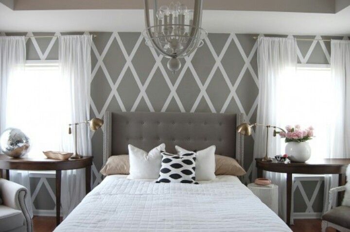 No Paint Diamond Wall (With images) | Home decor, Bedroom decor, Ho