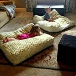My sibs need big floor pillows like these for their cold basement .