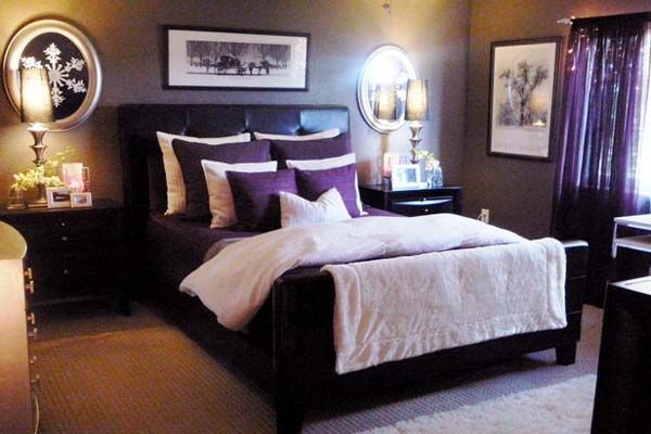 Purple bedroom ideas (With images) | Black bedroom design, Woman .