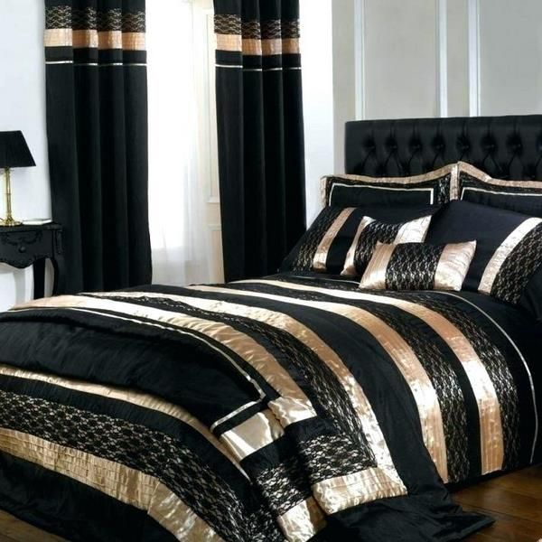 Black bedding - The perfect decoration for modern bedroom .