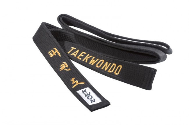 Martial Arts Supplies – KWON Equipment Pre-Embroidered Black Belts .