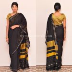 black-saree-with-contrasting-blouse • Keep Me Styli