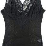 Women Shapewear Lace Camisole Firm Control Tank Tops Black (2XL .