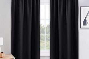 Amazon.com: PONY DANCE Black Out Window Curtains - 2 Panels .
