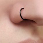 No Piercing Fake Black Nose Ring Hoop Set - 8 Colors (With images .