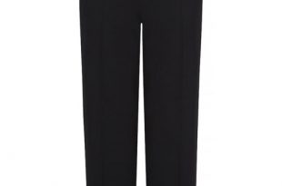 EC1 Flat Front Tapered Trousers Black | The Fold | thefoldlondon.c