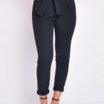 Paperbag Waist Belted Trousers Bla
